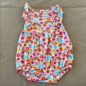 Posh Peanut Colorful Rainbow Romper